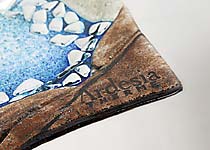 Handgefertigte Design-Glasschale mit Firmenlogo aus Fusingglas - Exklusives Kundengeschenk Handgefertigte Design-Glasschale mit Firmenlogo aus Fusingglas - Exklusives Kundengeschenk