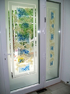 Bauhausvilla modernes Glasdesign HaustÃ¼r