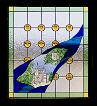 kunstverglastes Fenster mit Motiv Saalfeld