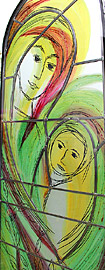 moderne Glasmalerei Maria