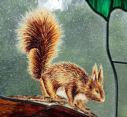 Glasmalerei Eichhörnchen