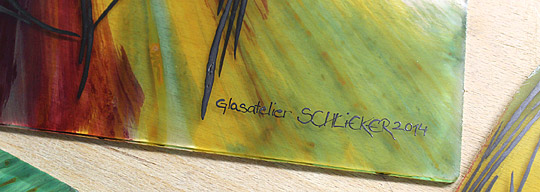 Schriftzug Signatur Glasatelier Schlieker