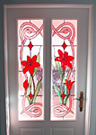 T&uuml;r mit Bleiverglasung im Jugendstil