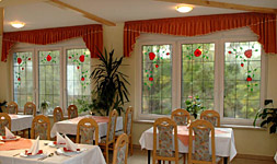 Fenster mit Bleiverglasung Rosenmotiv Rosendekor Rosen Bl&uuml;ten