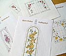Handgezeichnete Entw&uuml;rfe mit Blumenmotiven - Glasatelier Schlieker Th&uuml;ringen