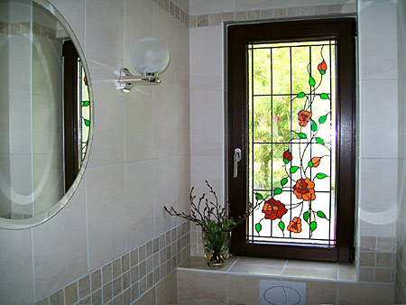 Fenster mit Bleiverglasung und Bleiverglasungen, sowie Glasfenster mit