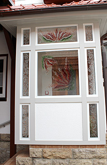 Eingangsbereich moderne Glasgestaltung